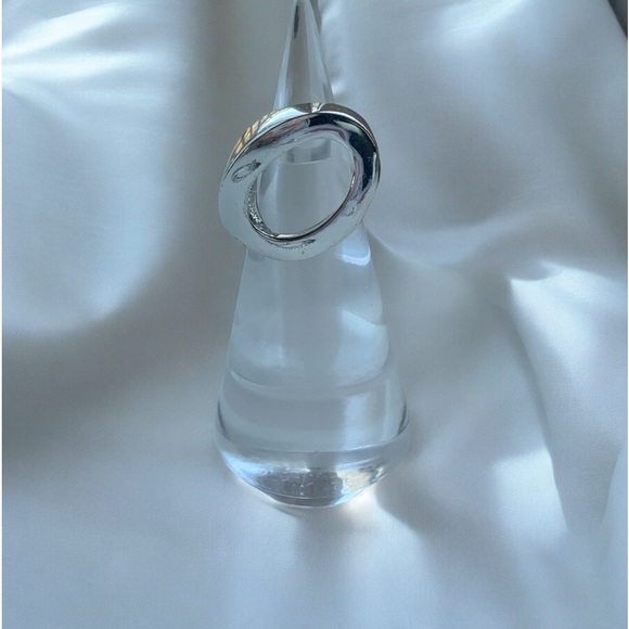 Modernist Open Work Silver Plated Chunky Fashion Ring Costume Jewelry NEW - Picture 2 of 7